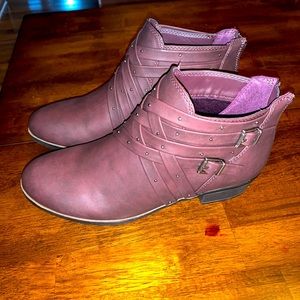 Brand new wine color booties. Never worn